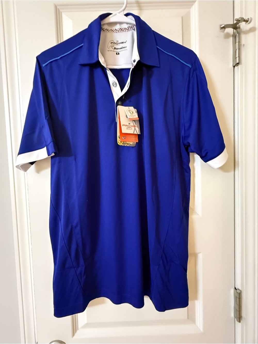 Pin High Golf Performance Swing Dry Polo Shirt - Royal Blue, Bach 2